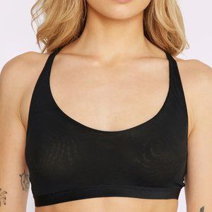 Parade | Racerback Scoop Bralette Silky Mesh (Size Small / Color: Black)